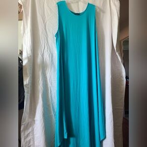 Lane Bryant, 22/24, turquoise sleevless maxi